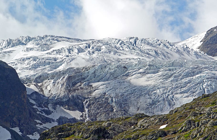 switzerland, stein glacier, susten pass, mountains, alpine, HD wallpaper