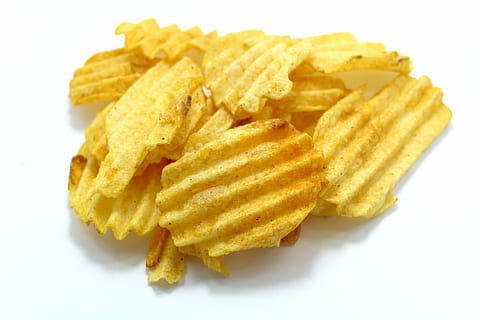 potato chips photography, snack, snacking, potatoes, food, bowl HD wallpaper