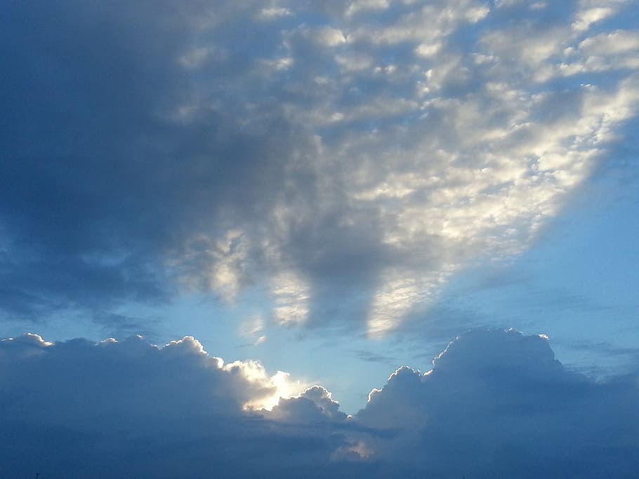 sky, clouds, sunset, relaxation, cloud - sky, beauty in nature HD wallpaper