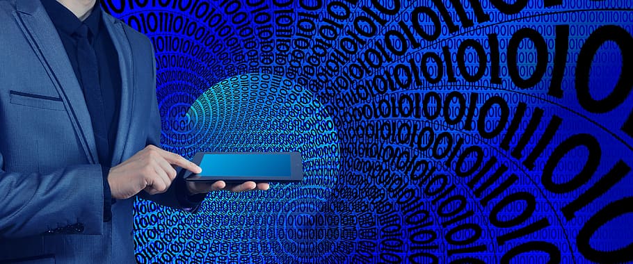person holding black Android smartphone, network, binary, null HD wallpaper