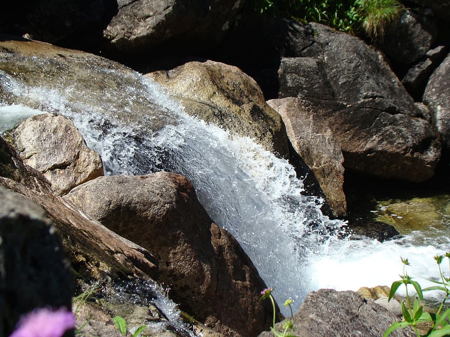 Cascade, Water, Waterfall, rock - object, river, nature, no people HD wallpaper