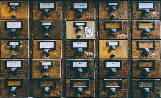 brown and black wooden drawers, boxes, mailboxes, residential mailboxes HD wallpaper