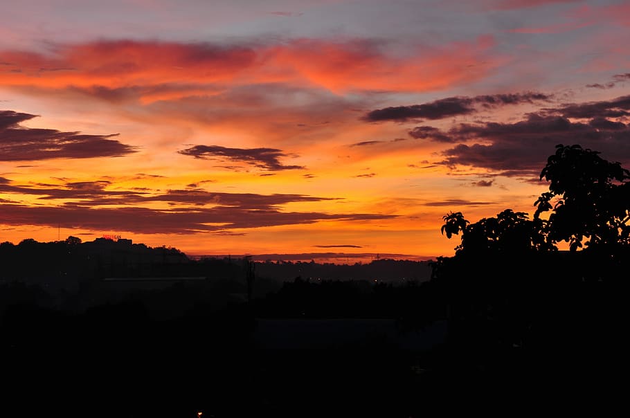 Nature, Landscape, sunset, sunset sky, orange, nature landscape HD wallpaper