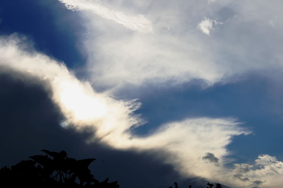 Cloud, Streak, Ridge, White, bright, shiny, velvety, misty HD wallpaper