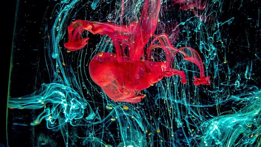 kirlian photography of LED lights, red and white time lamps art HD wallpaper