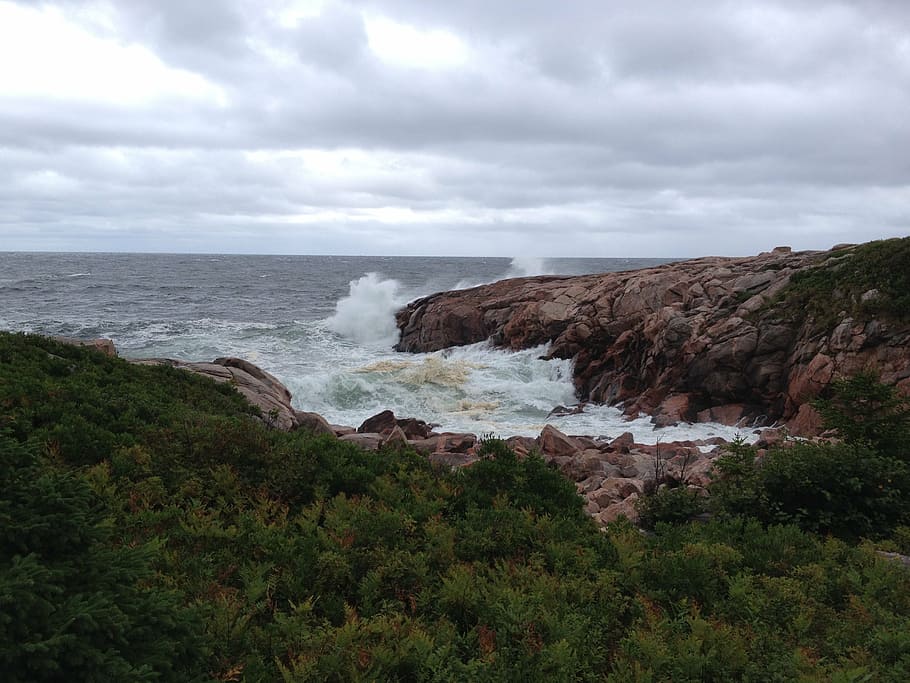 ocean, coast, cape breton, nature, outdoor, summer beach, landscape, HD wallpaper