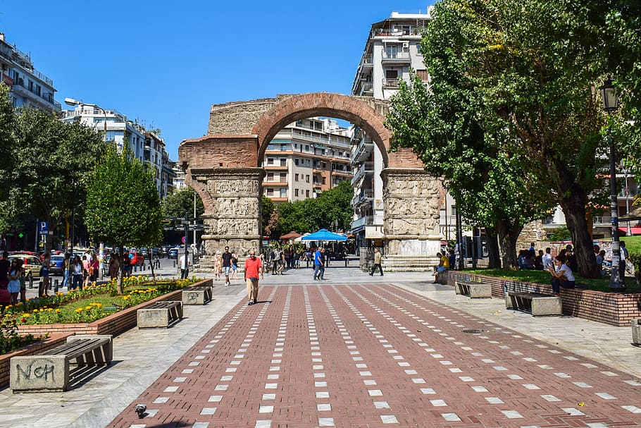 greece, thessaloniki, arch of galerius, tourism, city, landmark