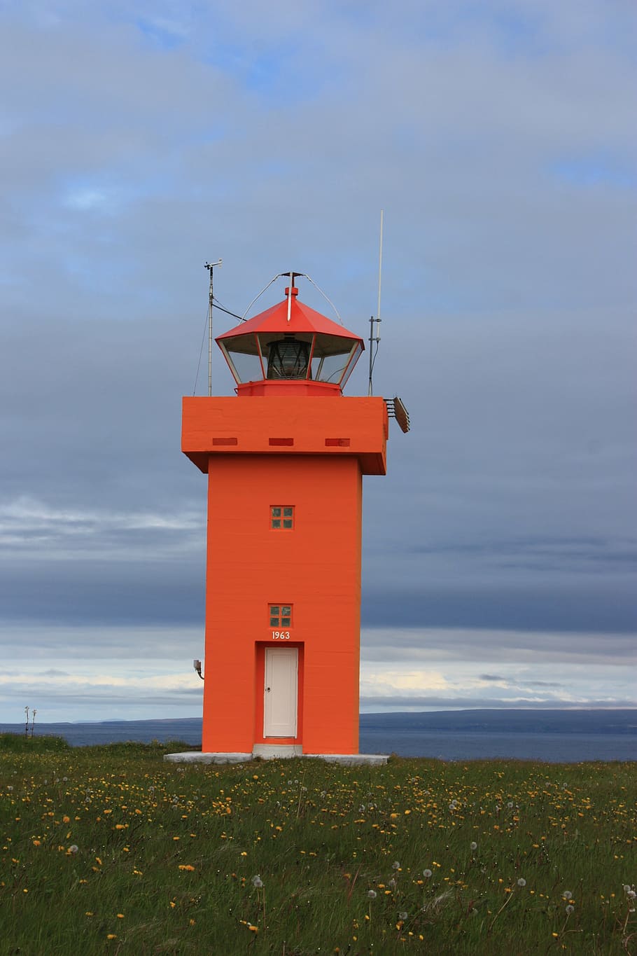 iceland, lighthouse, red, sky, architecture, built structure HD wallpaper