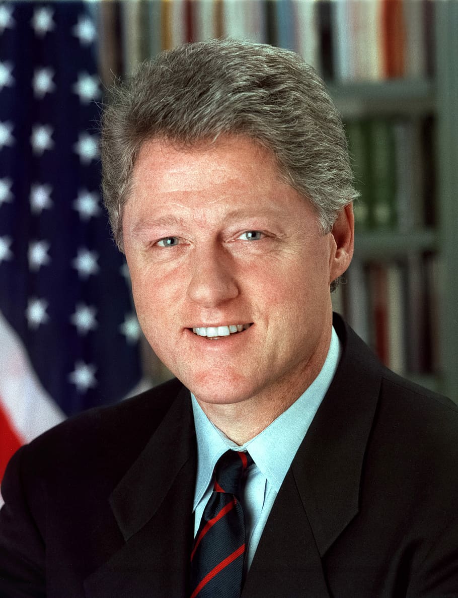 Bill Clinton Portrait Photo, president, public domain, men, businessman