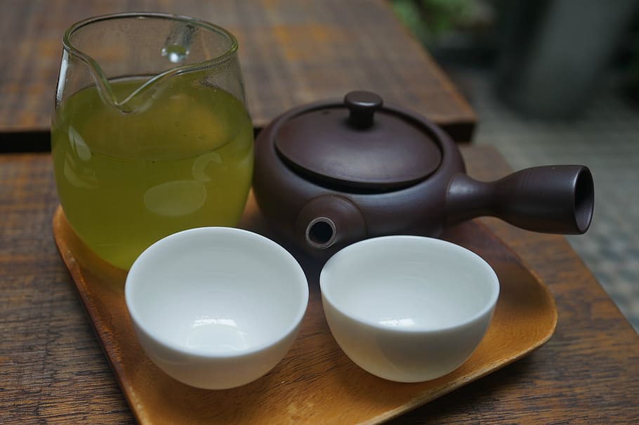 green tea, tea for two, drink, clay pot, friendship, get together, HD wallpaper