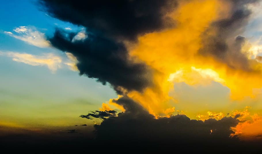 clouds, sky, colors, palette, sky clouds, cloudscape, colorful HD wallpaper