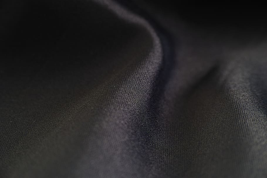 black textile, grey, fabric, pattern, clothing, fashion, copy space, HD wallpaper