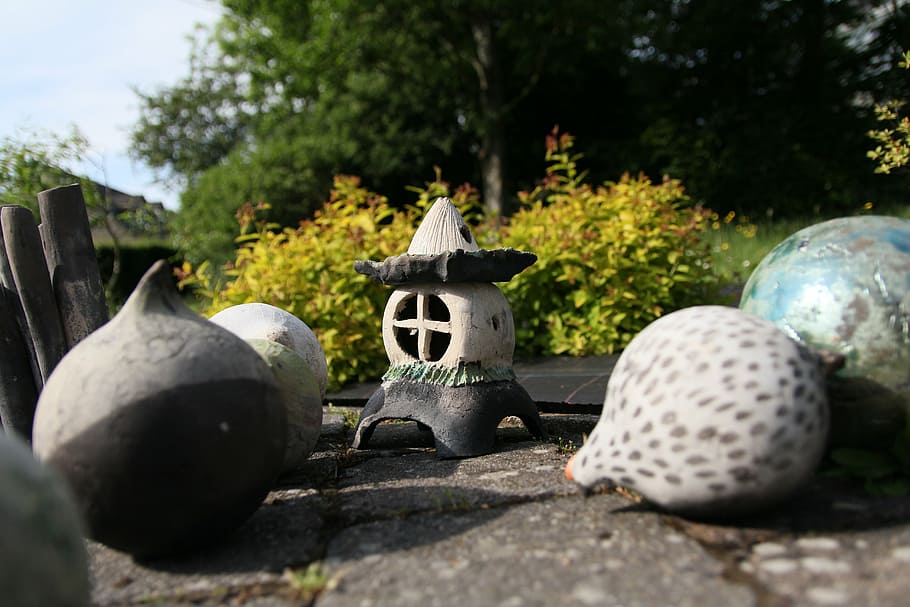 raku, pottery, ceramic, plant, tree, no people, nature, day HD wallpaper