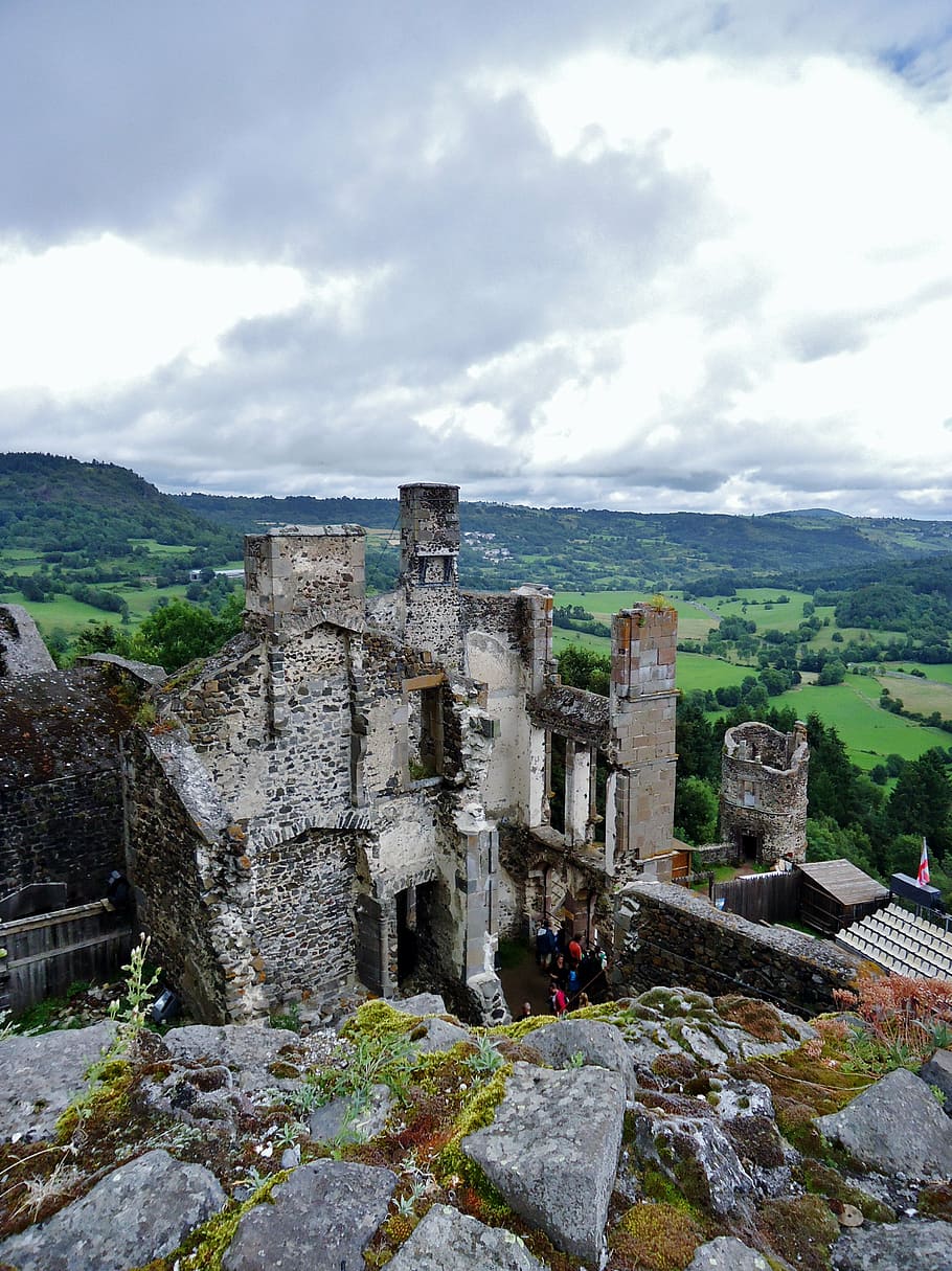 castle, medieval, architecture, ramparts, france, middle age HD wallpaper