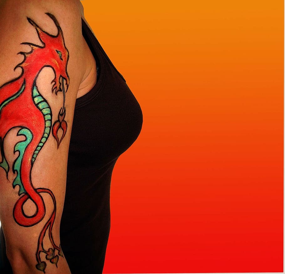 The most beautiful dragon tattoo art ever made on the | Stable Diffusion