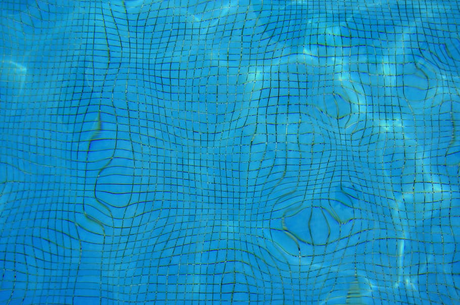 water, blue, pool, mosaic, refraction, structure, liquid, peaceful HD wallpaper