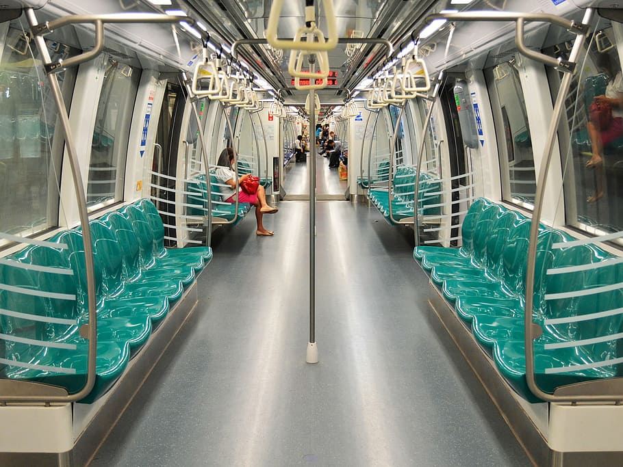 Hd Wallpaper Woman Sitting Inside Train Metro Wagon Car Interior