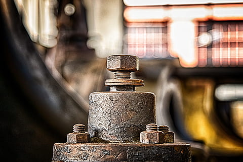 closeup photography of bolt and nut, screw, mother, washer HD wallpaper