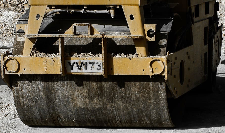 compactor, heavy machine, pressure, construction, machinery HD wallpaper
