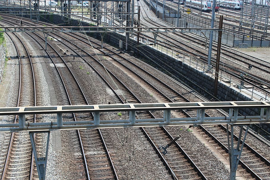 track, train, seemed, railway, railway station, transport, travel HD wallpaper