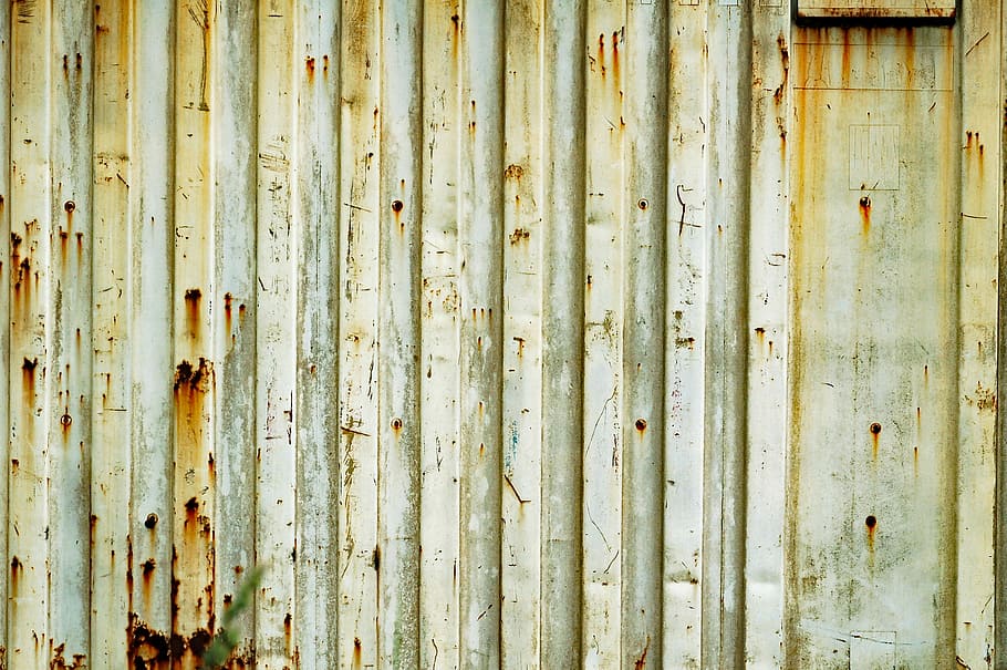 container, wall, metal, waves, texture, rust, full frame, backgrounds HD wallpaper