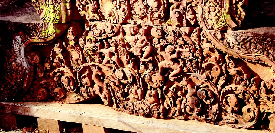 Angkor Wat, Temple, Relief, Statue, stonework, sculpture, artwork HD wallpaper