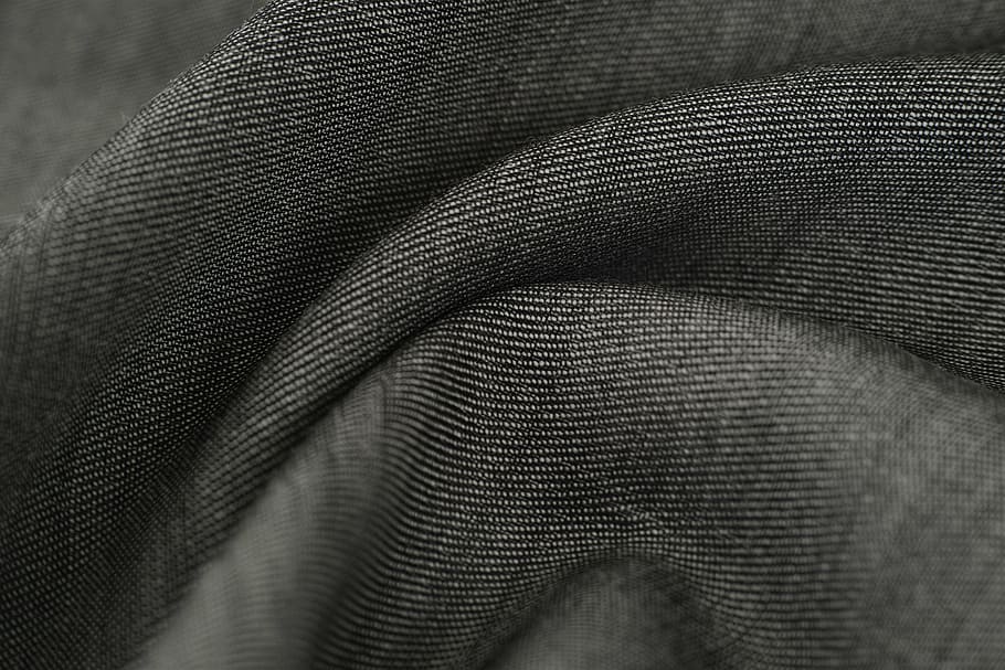 gray textile, fabric, macro, detail, nobody, horizontal, design, HD wallpaper