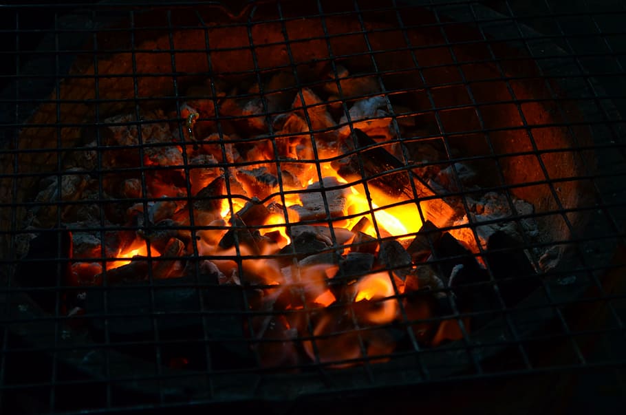 fireplace, grill, oven, heat - temperature, fire - natural phenomenon HD wallpaper