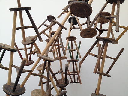 chairs, sit, stool, art, venice, biennale, ai weiwei, contemporary HD wallpaper