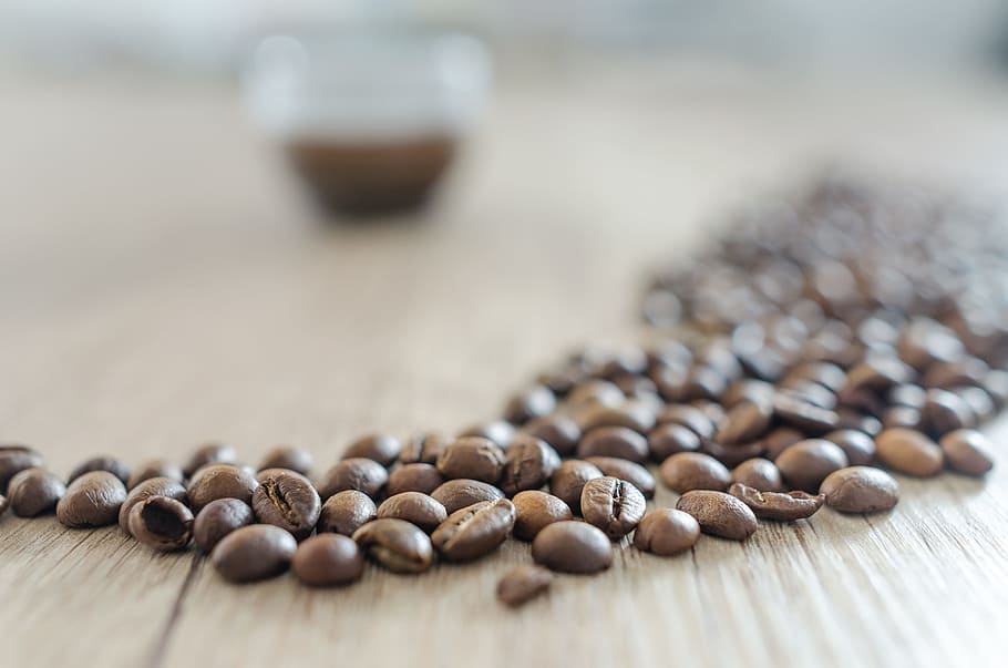 caffeine, coffee, blur, focus, close-up, coffee beans, roasted coffee beans HD wallpaper