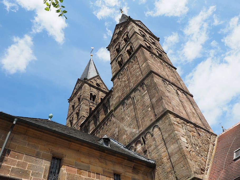 dom, towers, church steeples, fritzlar, fritzlar cathedral, HD wallpaper