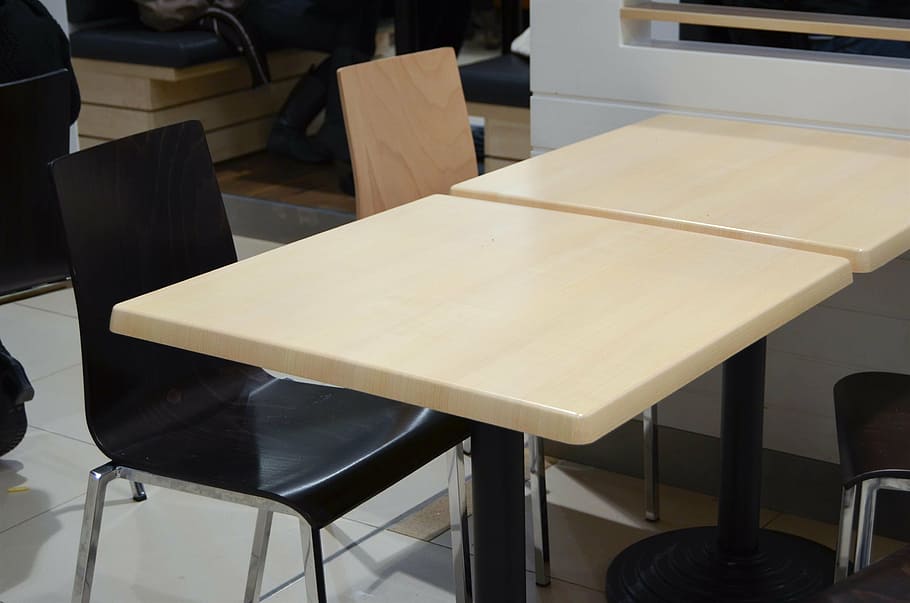 tables, eating, interior, seat, chair, empty, no people, absence HD wallpaper