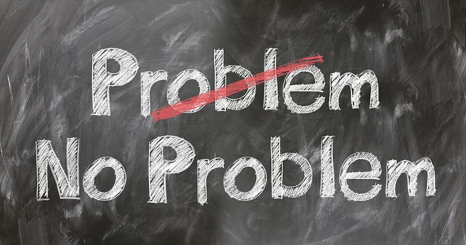 problem crashed out on top of no problem text illustration, solution, HD wallpaper