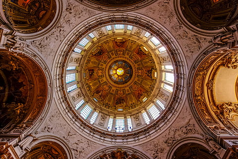 art, architecture, historical, travel, ancient, cathedral, ceiling HD wallpaper