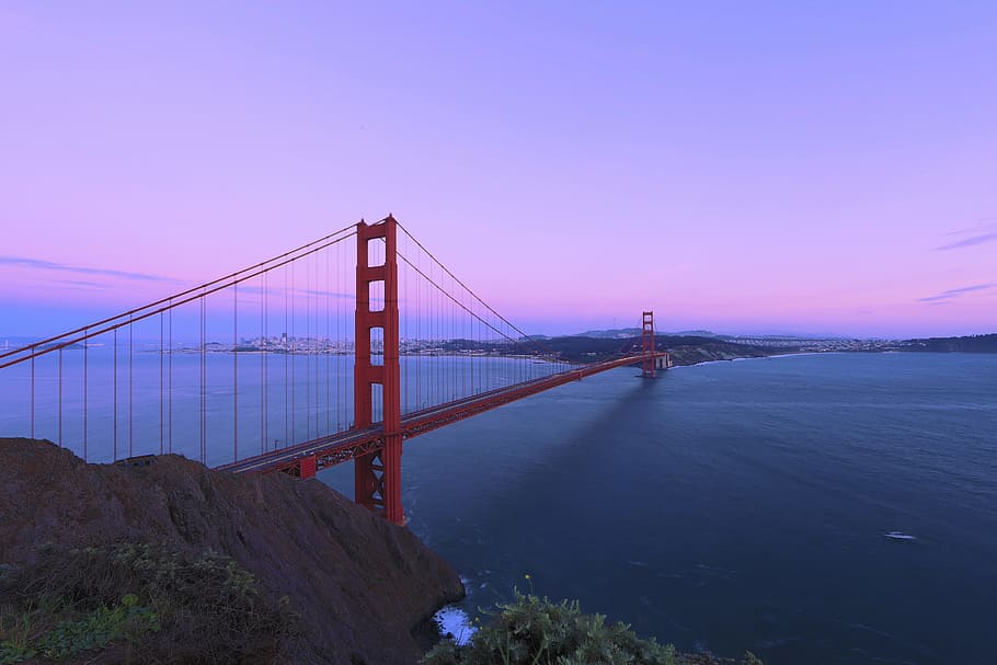 Golden Gate Bridge, San Francisco, New York, architecture, water, HD wallpaper