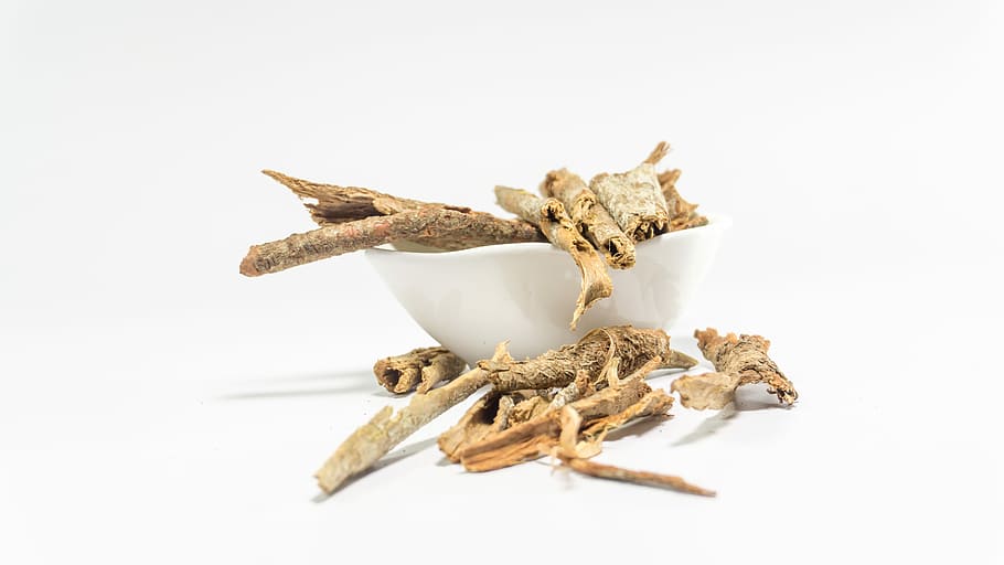 brown tree branches in white bowl, Dried, Cassia, Bark, Table HD wallpaper