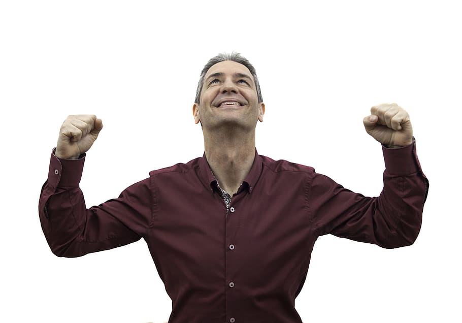 men's maroon button-up dress shirt, Success, Happiness, joy HD wallpaper