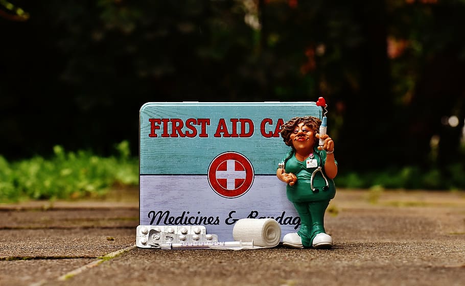 first aid, nurse, funny, box, tin can, sheet, color, metal cans HD wallpaper