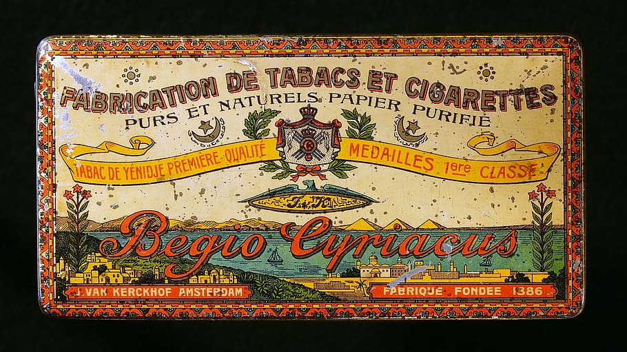 cigarettes, box, old, retro, historic, package, tin, communication HD wallpaper