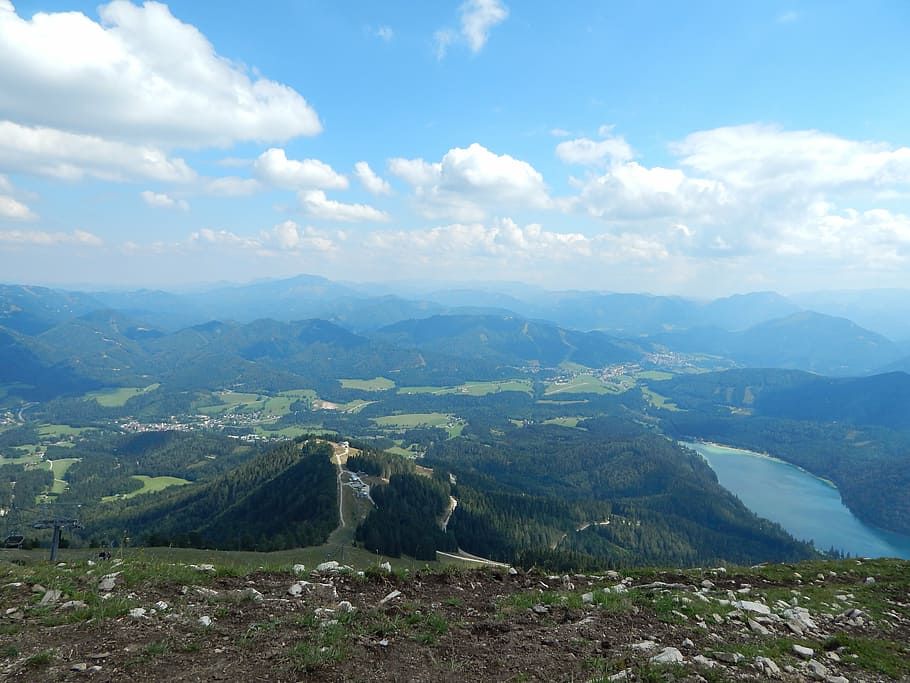 landscape, alps, nature, clouds, mood, panorama, mountain, cloud - sky HD wallpaper