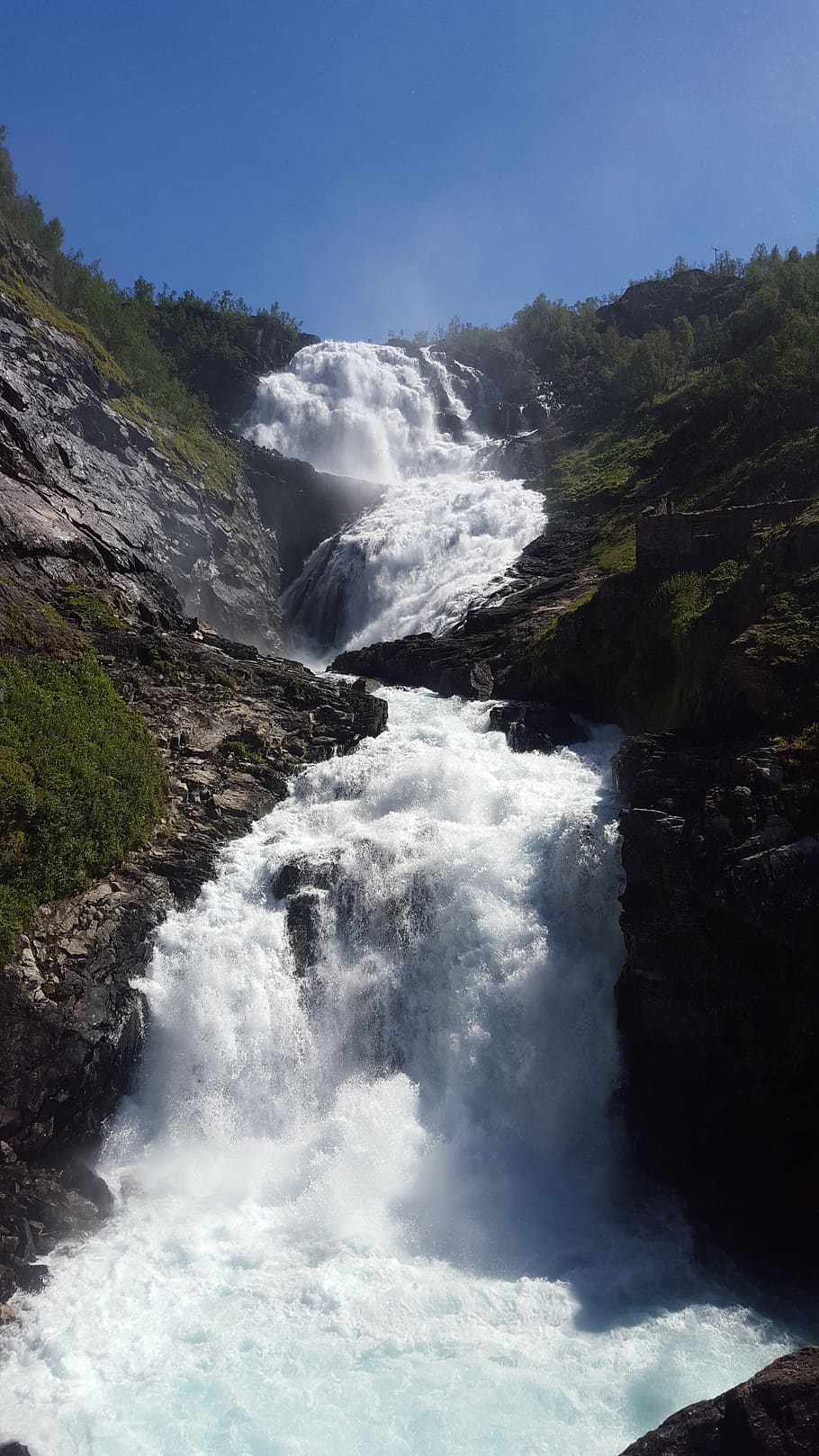 waterfall, norway, bergen, beauty in nature, scenics - nature HD wallpaper