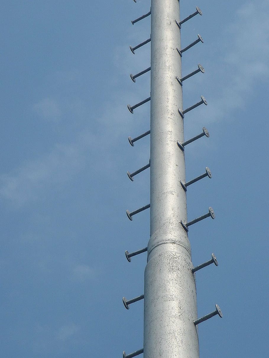 blue, sky, mast, height, output, keep up, no people, day, nature HD wallpaper