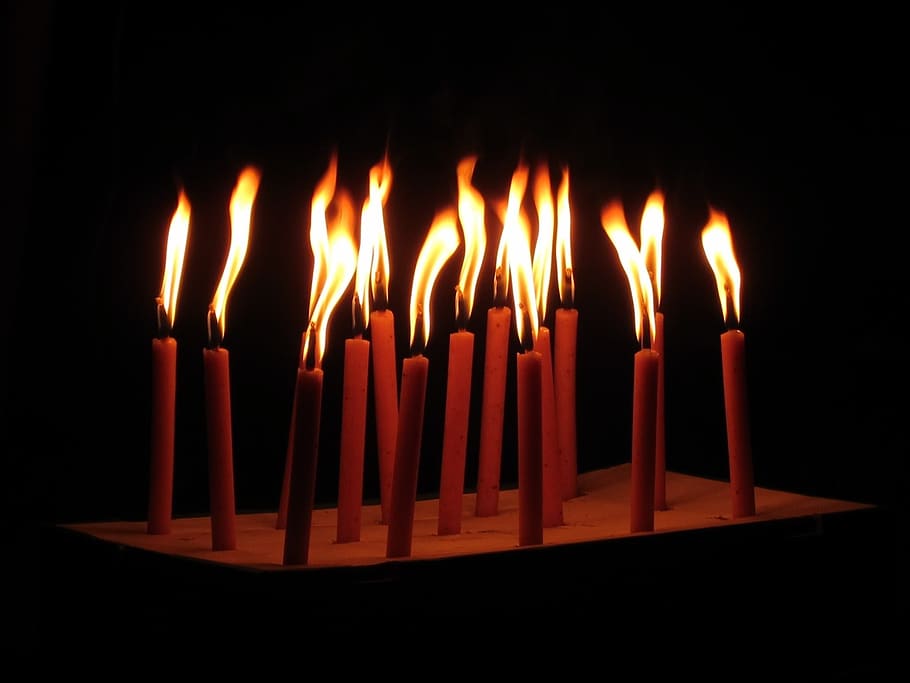 torches, dark, light, fire, flame, burning, fire - natural phenomenon HD wallpaper