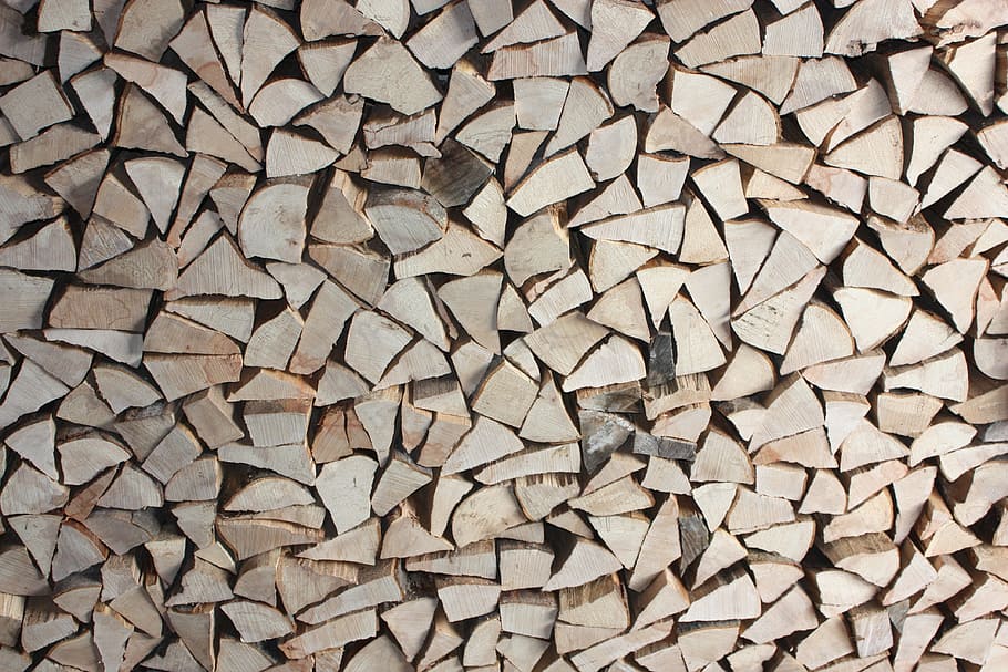 firewood lot, logs, chopped wood, lumber, timber, wooden, cut, HD wallpaper