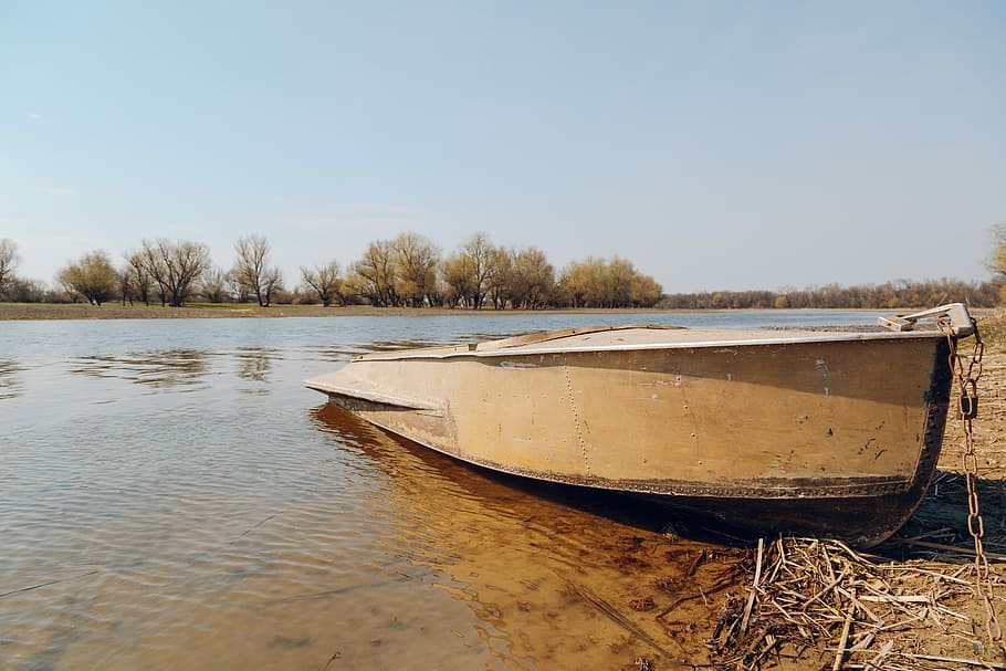 Boat, Beach, River, Summer, Vacation, water, nature, journey HD wallpaper