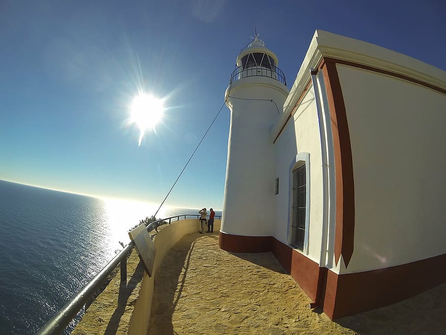 lighthouse, sea, help, ocean, travel, navigation, beach, marine HD wallpaper