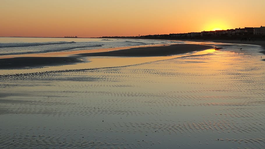 Sunset, Beach, Ocean, Beach, beach sunset, water, vacation HD wallpaper