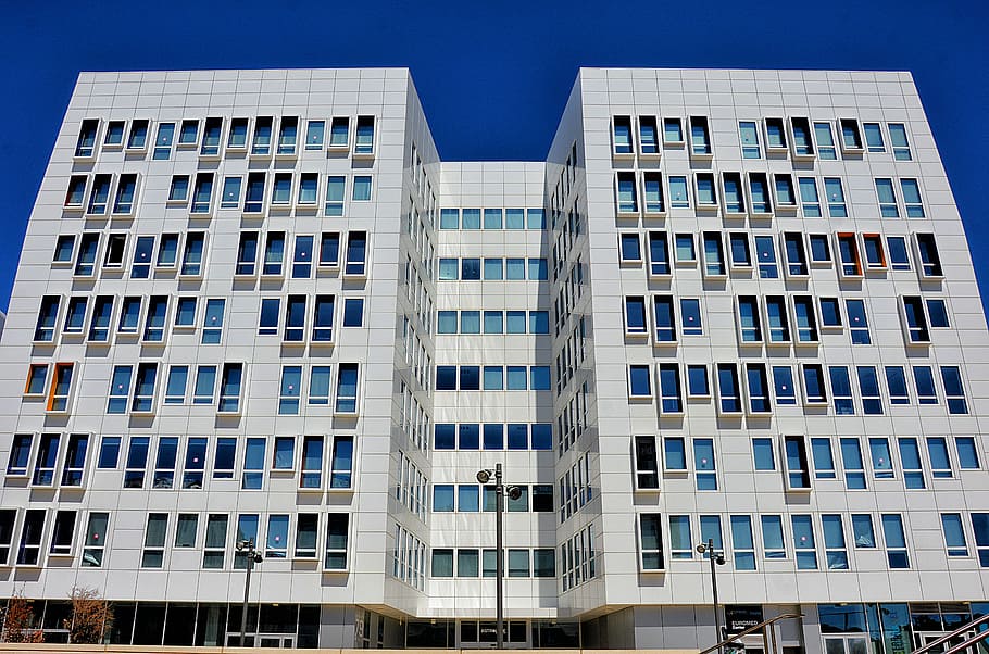 architecture, building, facade, windows, urban, modern, building exterior HD wallpaper