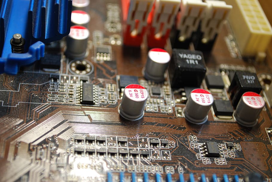 the main processor, industry, semiconductor, technology, capacitor HD wallpaper