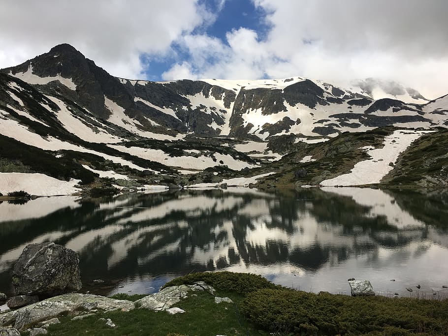 Reflection, Lake, Mountain, Nature, landscape, scenic, bulgaria HD wallpaper